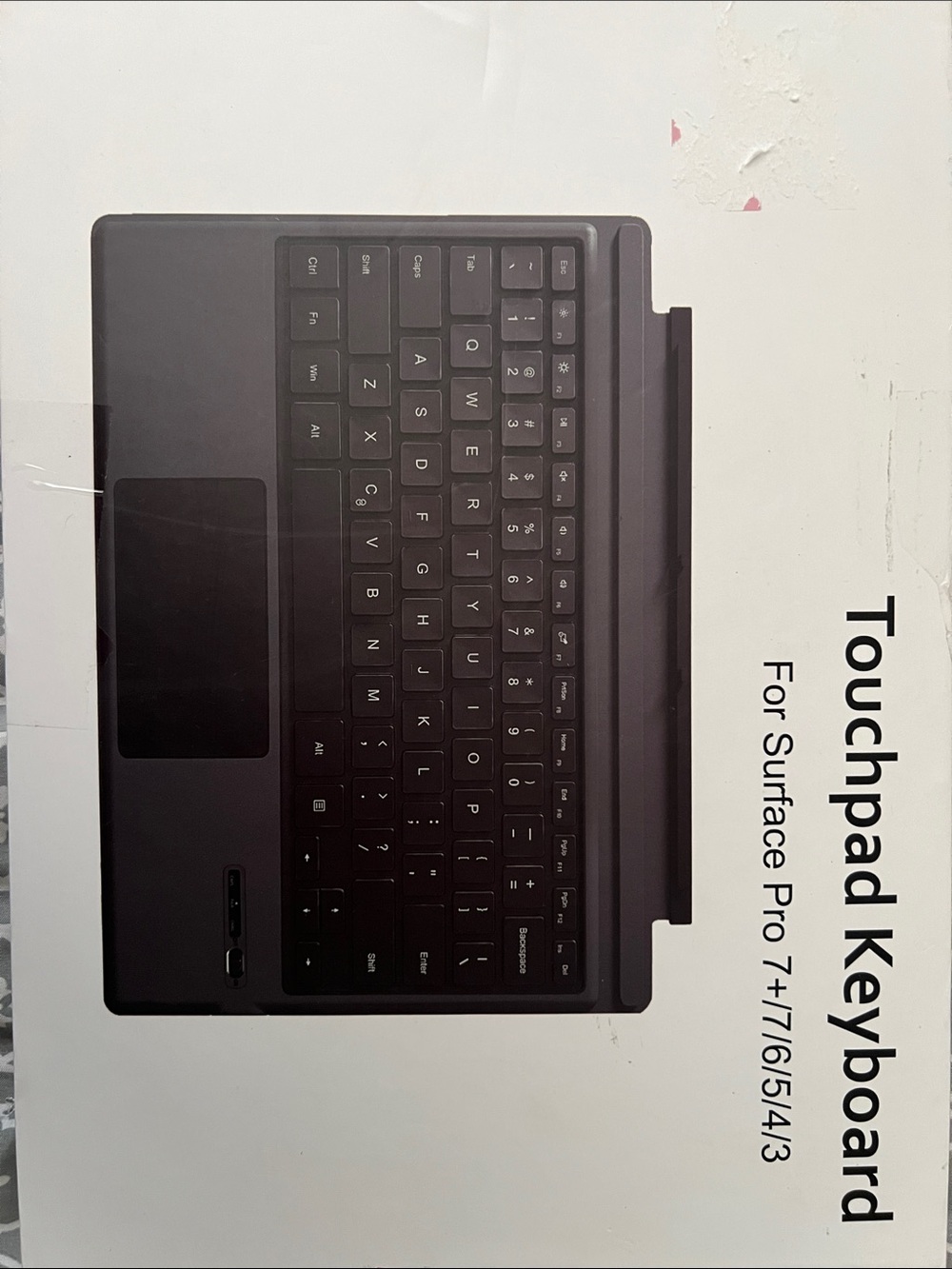 Touchpad Keyboard Case for Surface Pro 7/6/5/4/3 - Black